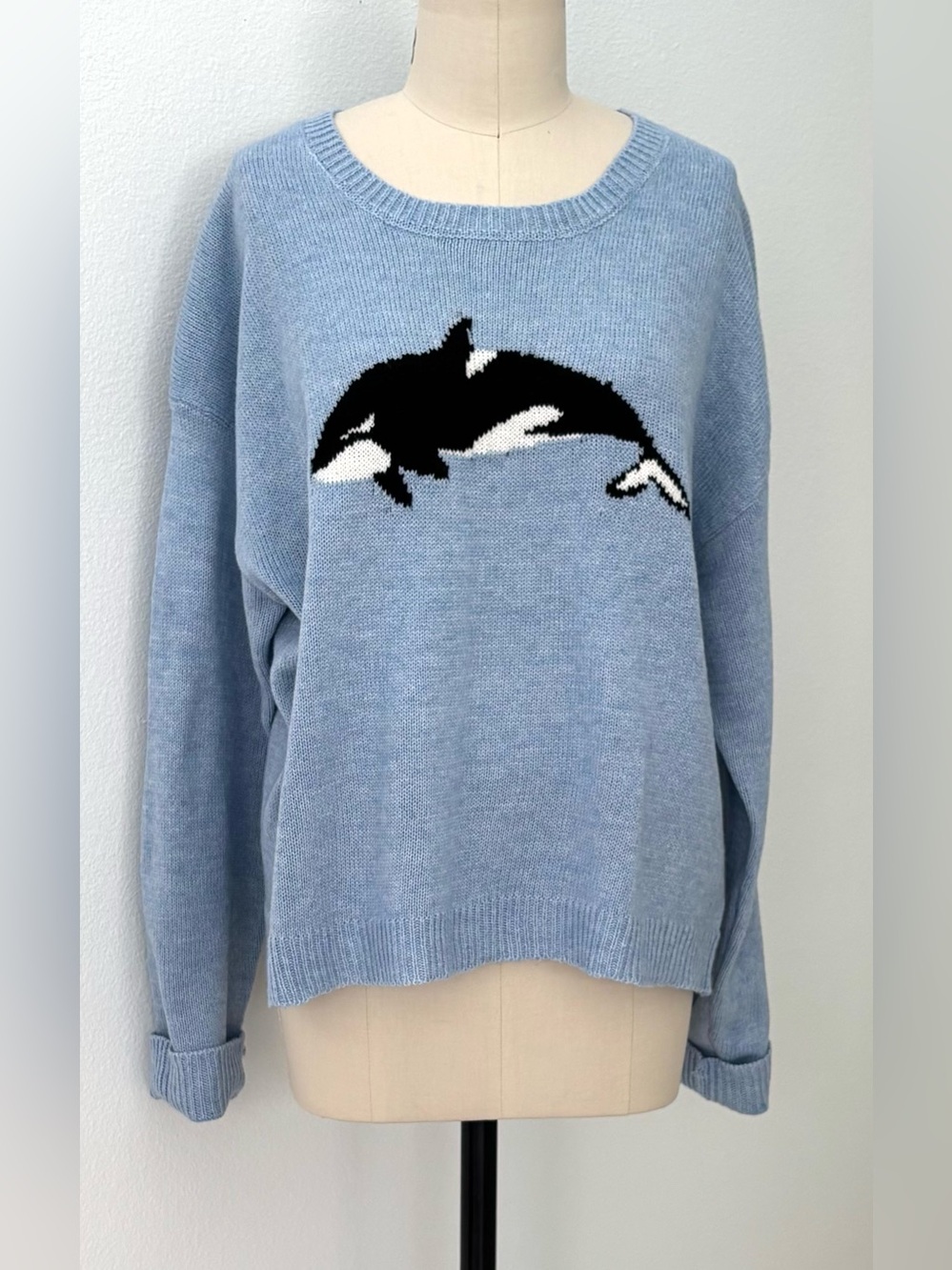 Things Between ‘Whale Then’ Sweater NWT Graphic Orca Long Sleeve Crew Neck L - Picture 3 of 9